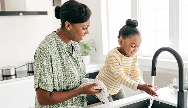Teaching the young to wash their hands